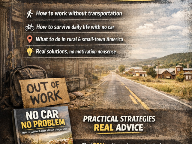 NO CAR. NO MONEY. STILL NEED TO SURVIVE?